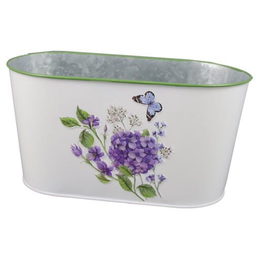 Ghiveci oval din metal 23x12 CM