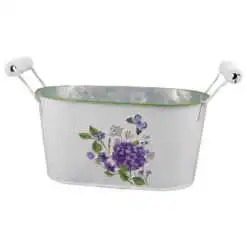 Ghiveci oval din metal