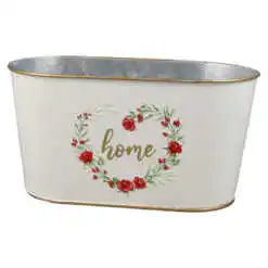 Ghiveci oval din metal 23x12 CM