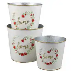 Set 3 ghivece din metal