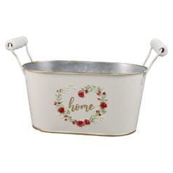 Ghiveci oval din metal