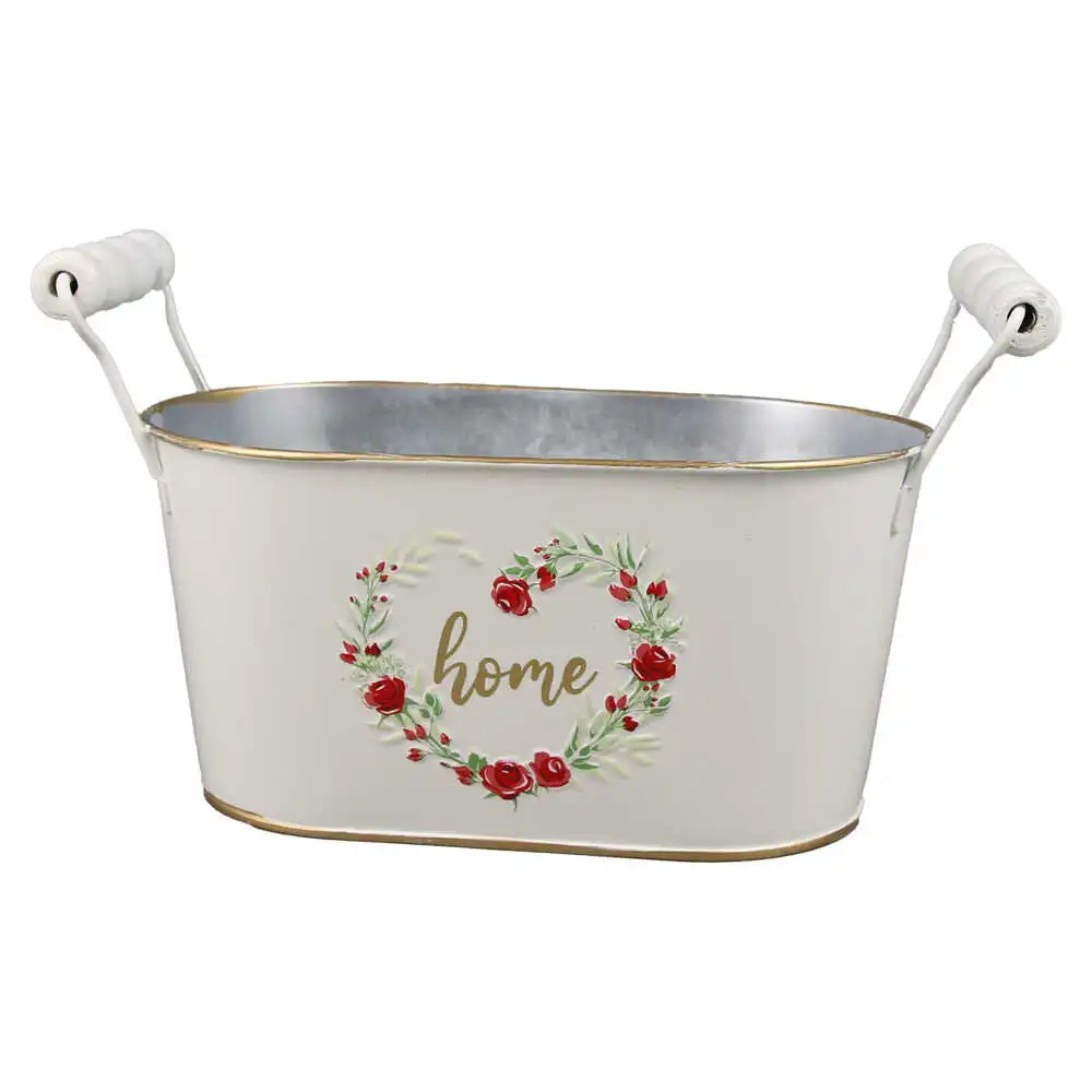 Ghiveci oval din metal