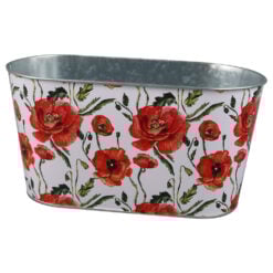 Ghiveci oval din metal 23x12 CM