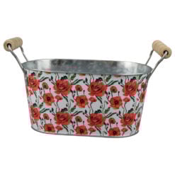 Ghiveci oval din metal