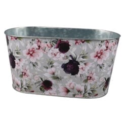 Ghiveci oval din metal 23x12 CM