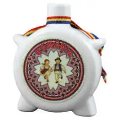 Plosca decorativa "Romania" 8 CM