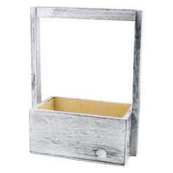 Cutie lemn pentru flori cu maner 20x12x10 CM
