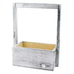 Cutie lemn pentru flori cu maner 20x12x10 CM
