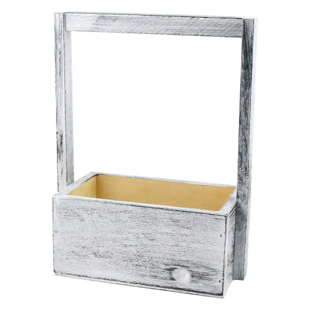 Cutie lemn pentru flori cu maner 20x12x10 CM
