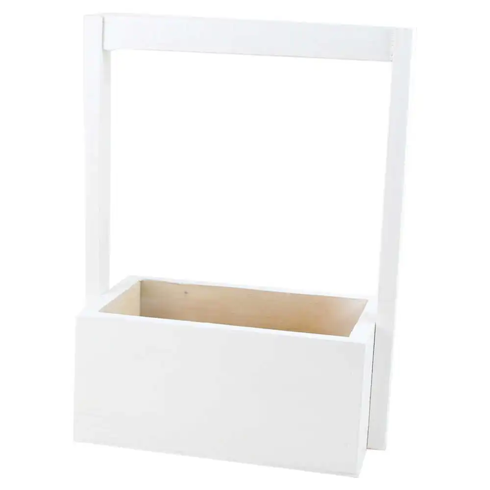 Cutie lemn pentru flori cu maner 20x12x10 CM