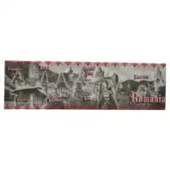 Magnet frigider din plastic Romania 17x5 CM