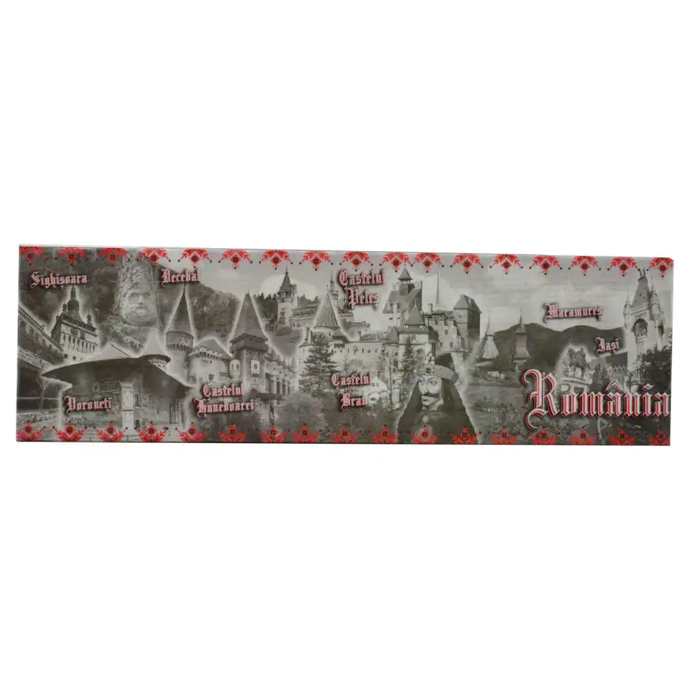 Magnet frigider din plastic Romania 17x5 CM Magnet frigider din plastic Romania 17x5 CM