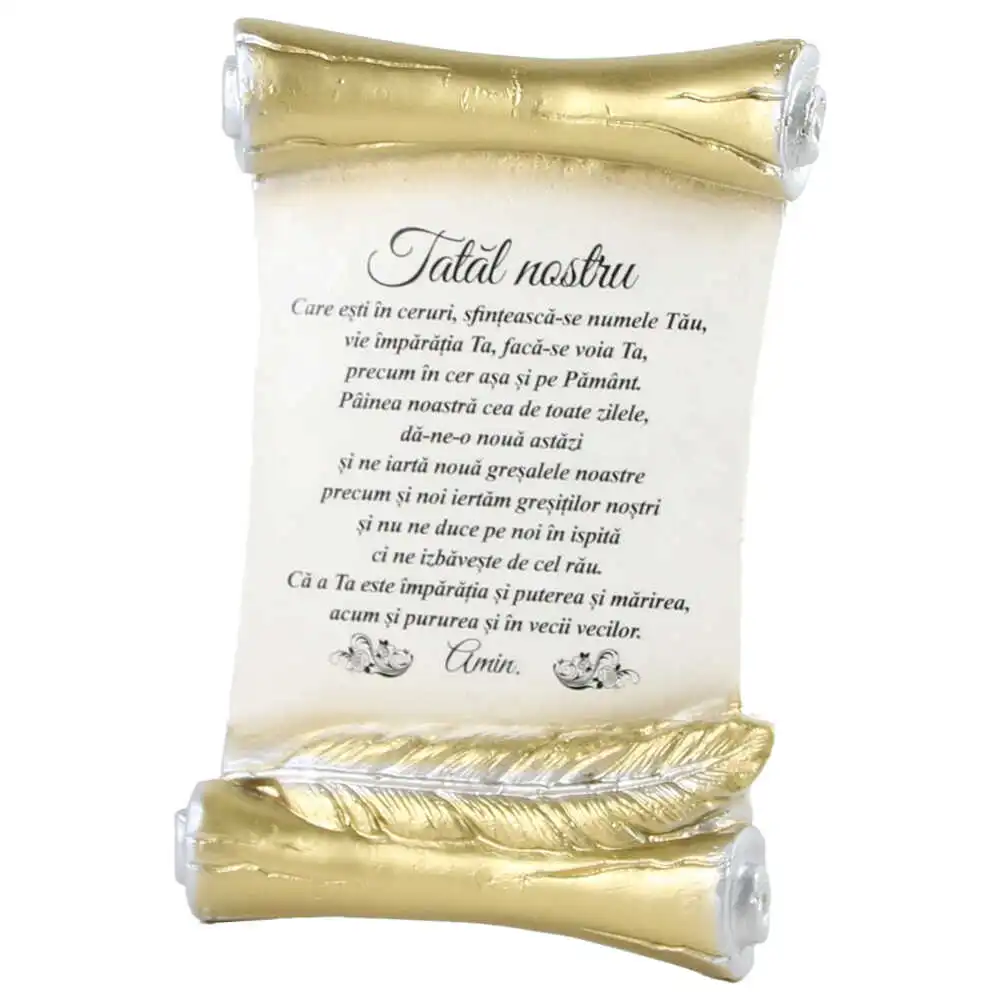 Plachet ipsos tip pergamen "Binecuvantarea Casei/Tatal nostru" Plachet ipsos tip pergamen "Binecuvantarea Casei/Tatal nostru"