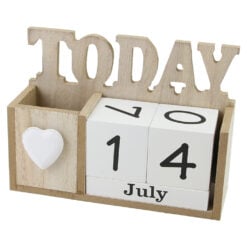 Calendar perpetuu din lemn 16x11 CM - Today