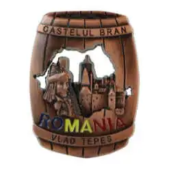 Magnet frigider din metal Castelul Bran 5x7 CM