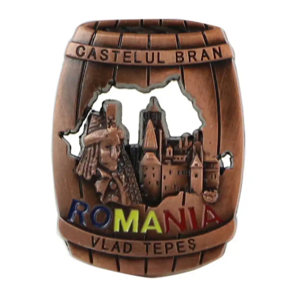 Magnet frigider din metal Castelul Bran 5x7 CM