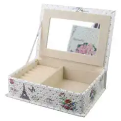 Cutie bijuterii cu sertar si oglinda 19.5x14x5.5 CM