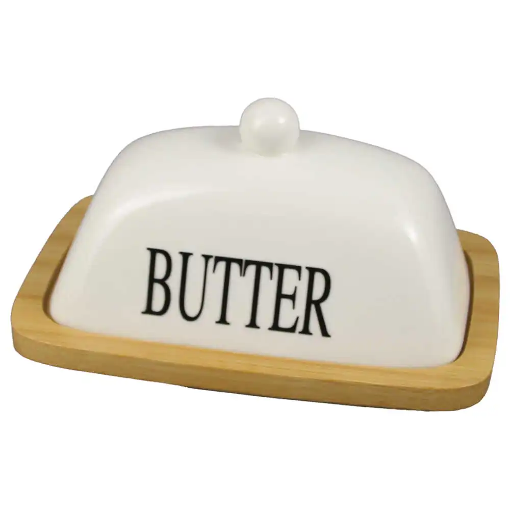 Untiera din ceramica cu suport bambus "Butter" Untiera din ceramica cu suport bambus "Butter"