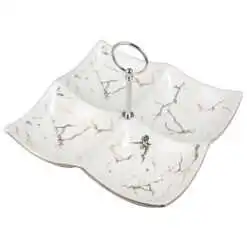 Platou din ceramica cu 4 compartimente 22x22 CM