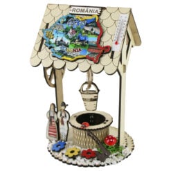 Decor lemn Fantana "Romania" 12x20 CM