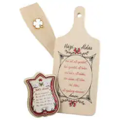 Set ustensile bucatarie din lemn cu magnet frigider "Hazi Aldas"