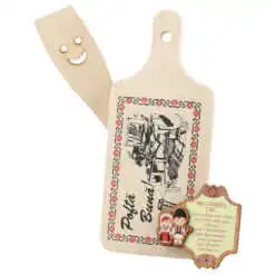 Set ustensile bucatarie din lemn cu magnet frigider "Pofta Buna"