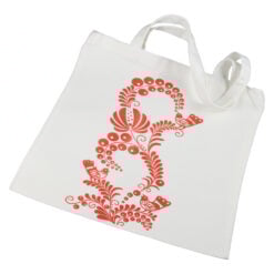 Sacosa textil cu motive florale 40x40 CM