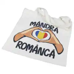 Sacosa textil "Mandra Romanca!"