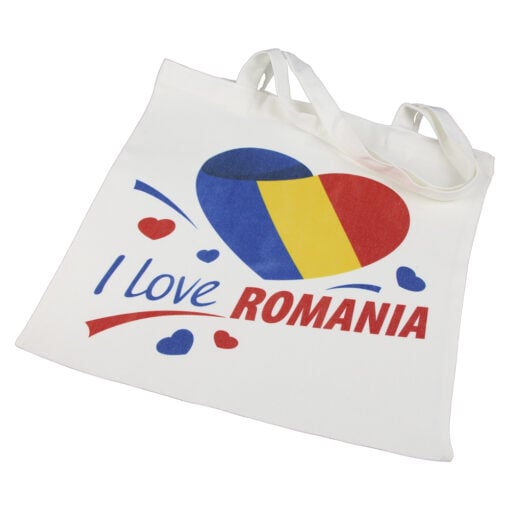 Sacosa textil "I Love Romania!"