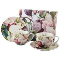 Set 2 cesti espresso cu farfurii
