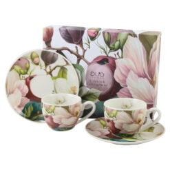 Set 2 cesti espresso cu farfurii