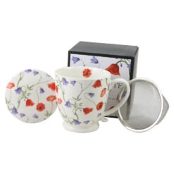 Cana portelan cu infuzor metalic si capac 510 ml