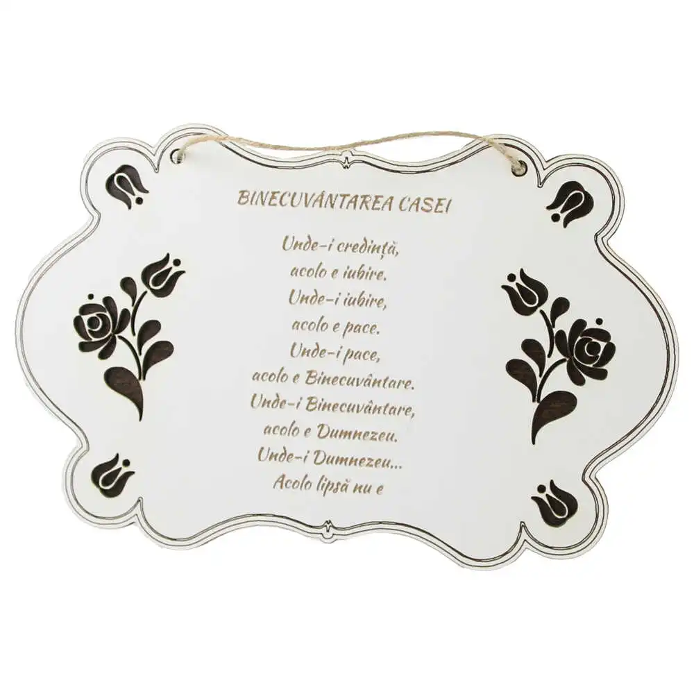 Decor usa din lemn "Binecuvantarea Casei..."