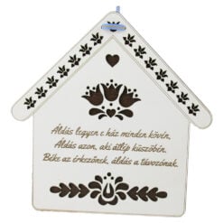 Decor usa din lemn Casuta "Aldas legyen e haz minden koven"