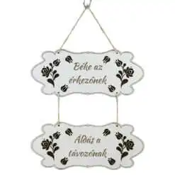 Decor usa din lemn "Beke az erkezonek