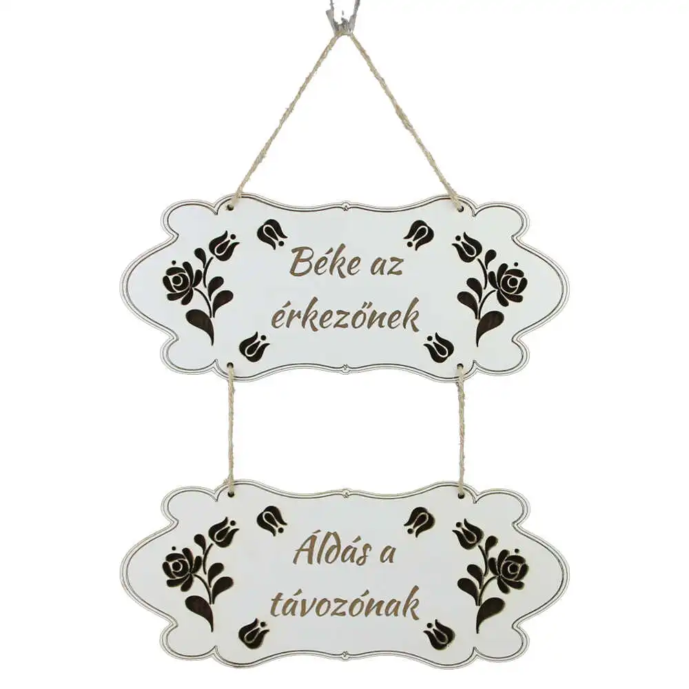 Decor usa din lemn "Beke az erkezonek Decor usa din lemn "Beke az erkezonek
