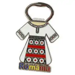 Magnet de frigider metalic cu deschizator de sticle 5 x 8 cm