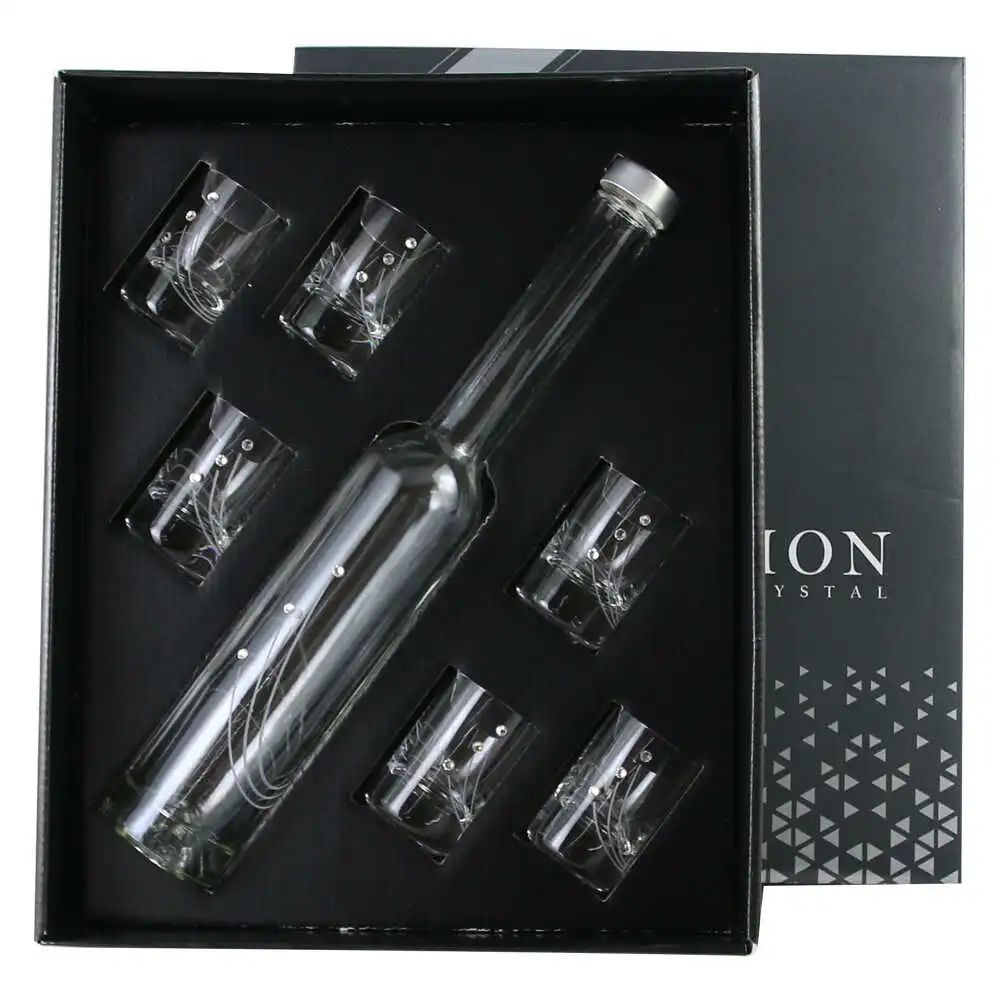 Set 6 pahare palinca cu sticla Set 6 pahare palinca cu sticla