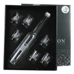 Set 6 pahare palinca cu sticla