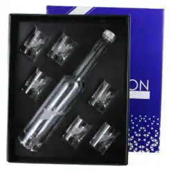 Set 6 pahare palinca cu sticla