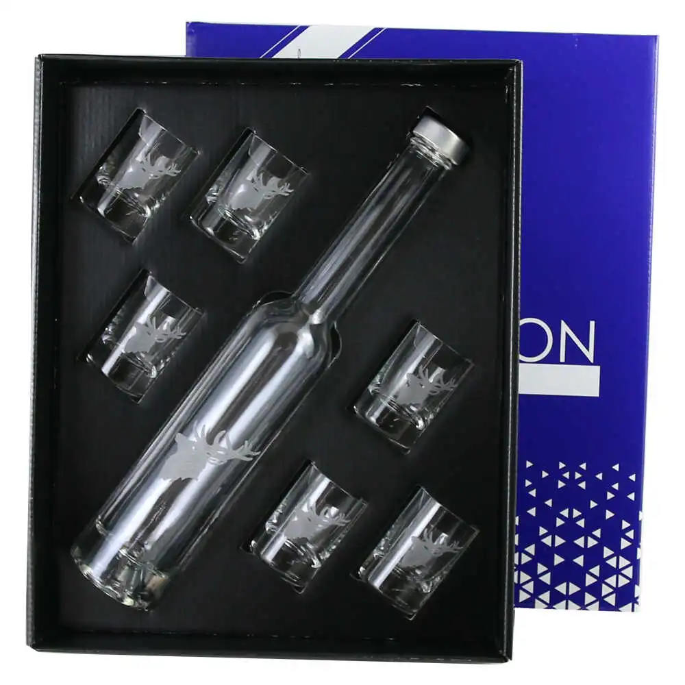 Set 6 pahare palinca cu sticla Set 6 pahare palinca cu sticla