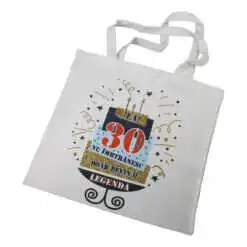 Sacosa textil "La 30 de ani nu imbatranesc