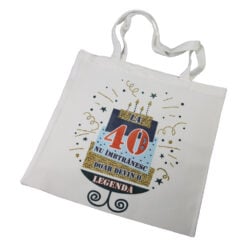 Sacosa textil "La 40 de ani nu imbatranesc