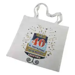 Sacosa textil "La 40 de ani nu imbatranesc