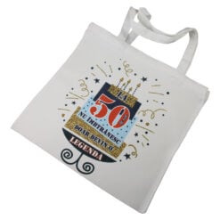 Sacosa textil "La 50 de ani nu imbatranesc