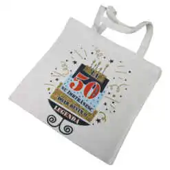 Sacosa textil "La 50 de ani nu imbatranesc