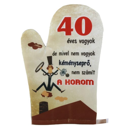 Manusa de bucatarie "40 eves vagyok"