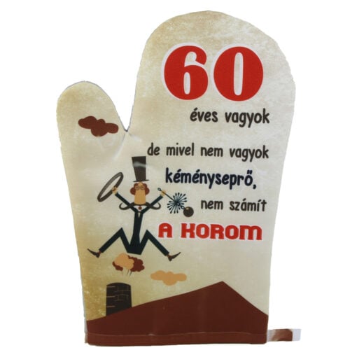 Manusa de bucatarie "60 eves vagyok"