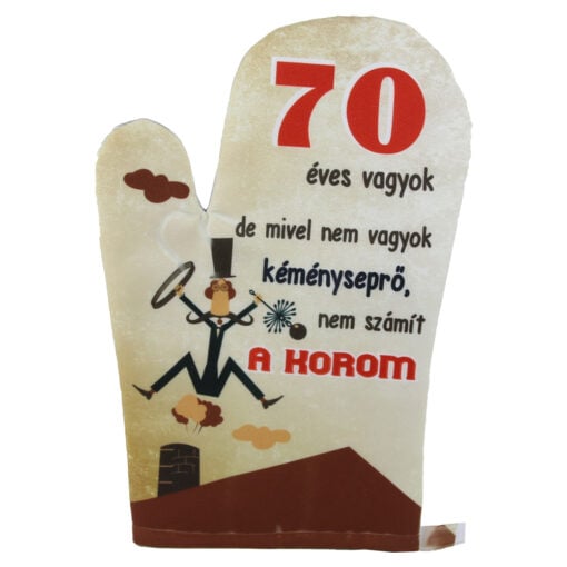 Manusa de bucatarie "70 eves vagyok"