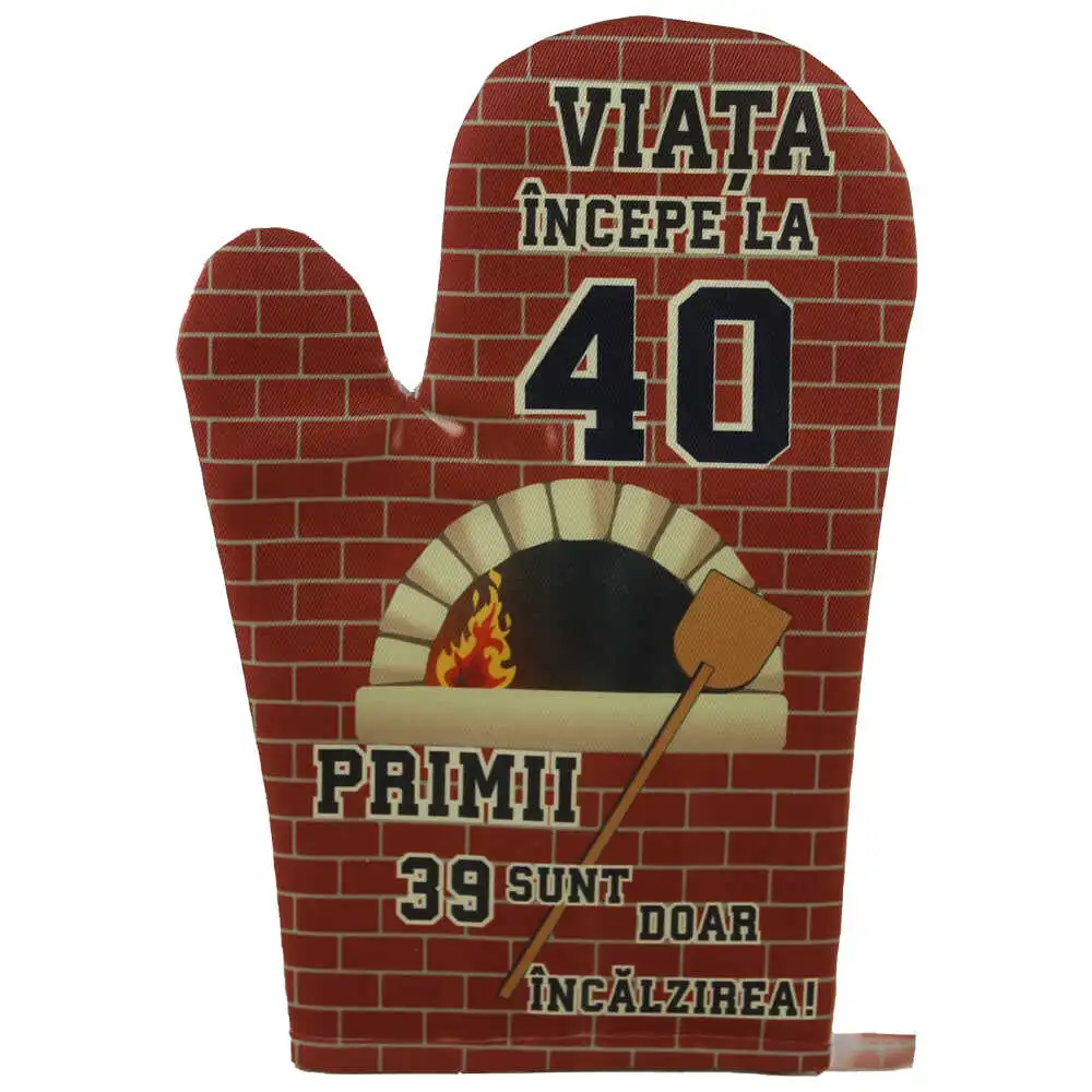 Manusa de bucatarie "Viata incepe la 40"